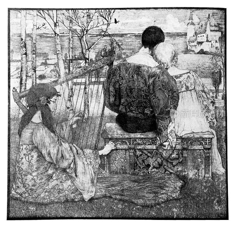海因里希·福格勒:挽歌(1872年12月12日- 1942年6月14日)，德国画家